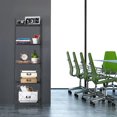thumbnail image 5 of Bathroom Shelves Freestanding Bathroom Towel Storage 5 Tier Wire Shelving Unit with Guard Bathroom Shelf Organizer Standing for Pantry Kitchen Laundry Room Organization, Black, 5 of 7