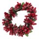 thumbnail image 4 of ColoMX Vela de Navidad Anillo Coronas de velas Guirnalda de velas con bayas rojas artificiales Corona de Navidad Portavelas para decoración de fiesta de cena de mesa de boda de Navidad, 4 of 7