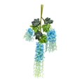 thumbnail image 3 of Guirnalda colgante de glicina artificial Macarena 12 flores de seda Azul, 3 of 8