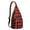 Black-11, variant on Rustic Plaid Sling Backpack - Farmhouse-Inspired Checkered Print Crossbody Bag (Cozy Cabin Aesthetic, Breathable & Tear-Resistant)