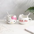 thumbnail image 5 of Sanrio Anime Hello Kitty Ceramic Mug Milk Coffee Cup Kawaii Home Cute Cartoon Shape Embossed Mug Couple Water Cup Girls Gifts, 5 of 21