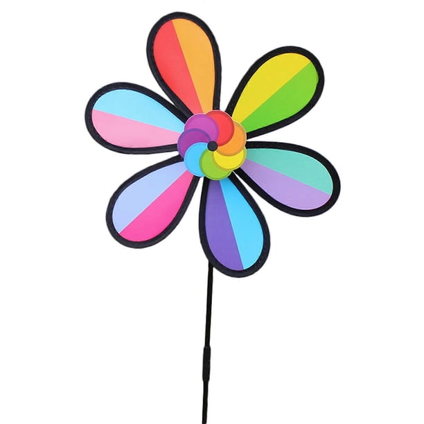 Wind Spinner Multicolored Outdoor Plastic Sculpture Kinetics Colorful Wind Spinners for Yard and Garden Kids Toy