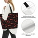 thumbnail image 3 of Balery Red Hot Chili Bolsa Tote Estilo Estético con Cremalleras, Bolsa de Hombro, Bolsa de Compras Grande y Plegable, 3 of 8