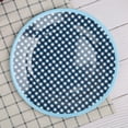 thumbnail image 5 of Yajisi Premium A5 Melamine Resin Round Dinner Plate 8.7 Inches / 22 cm Durable Lightweight Salad Dish Blue Plaid Pattern for Home Kitchen Restaurant and Hotel Use, 5 of 9