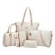thumbnail image 4 of 6Pcs / Set PU Handbags Handle Bag Clutch Wallet Key Bag para mujeres - Blanco BLESIY Bolsos de hombro Monedero Clutch, 4 of 8