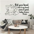 thumbnail image 2 of Rest Your Head Close To My Heart Never To Part Baby Of Mine - Disney Movie Dumbo Quote Wall Decal Wall Art For Kids Room Bedroom Nursery Boys Girls Room Vinyl Wall Art Wall Sticker Size (10x10 inch), 2 of 3