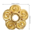 thumbnail image 2 of CTIRCHIU 100pcs Septals for Earring Making Flower Beads Caps Alloy Golden Design, 2 of 8