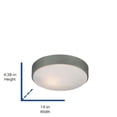 thumbnail image 7 of Kichler 38179 - 1-Light 11-in Brushed Nickel Incandescent Flush Mount Light, 7 of 7