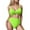 Green, variant on Efsteb Bikini Sets for Women Two Piece Swim Suit Fashion Bathing Suits High Waist Split Swimsuit Bikini Sets Solid Color Swimwear (Black,L)