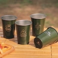 thumbnail image 5 of Juego de 2 vasos de pinta de acero inoxidable, jarra de cerveza apilable de una sola pared para fiestas y campamentos, 5 of 5