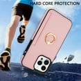 thumbnail image 5 of K-Lion Compatible with iPhone 13 Wallet Case,Luxury PU Leather Shockproof Protective Case Card Holder Slot Ring Holder Kickstand Phone Cover for iPhone 13 ,Pink, 5 of 6