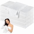 thumbnail image 1 of wonima11 100 Pack Disposable Hair Towels Large 32 x 16 Inch Disposable Bulk Hair Towels for Salon Bath Beauty Spa Barber Travel Gym, Absorbent Quick Dry, White, 1 of 1