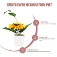 thumbnail image 4 of OUNONA Artificial Sunflower Bonsai Plant, Realistic Decorative Fake Flowers for Home, Office, Bathroom, Assorted Colors, 4 of 7