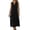 Dresses-1242Black, variant on Linen Dress for Women Sleeveless V-Neck Midi Dress Button Down Tank Dress Solid Color Loose Fit Casual Summer Beach Daily Work Wear