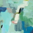 thumbnail image 2 of Woods, Maya 15x15 Gold Ornate Wood Framed with Double Matting Museum Art Print Titled - Cerulean I, 2 of 4