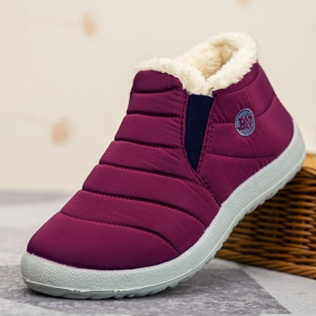 

Men Boots Waterproof Winter Boots Lightweight Snow Boots Warm Fur Men Shoes Plus Size 47 Unisex Ankle Boots Slip on Casual Shoes