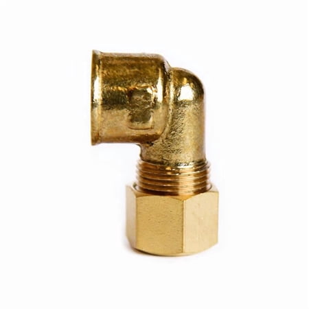 3/8 in. Compression X 1/4 in. D FPT Brass 90 Degree Elbow