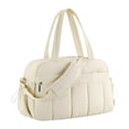 thumbnail image 2 of Bolsa de viaje portátil para artículos de aseo, bolsa de gimnasio para mujer, ideal para el fin de semana. Blanco, 2 of 9