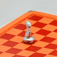 thumbnail image 4 of 33CM Leather Chessboard Unique Design Portable Board Game Accessory Metal Corner Guards Red, 4 of 6