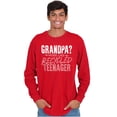 thumbnail image 4 of Young at Heart Grandpa Grandparent Men's Big & Tall Long Sleeve Graphic Tee Brisco Brands 2X, 4 of 5