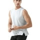 thumbnail image 1 of Camisetas deportivas sin mangas blancas para hombre, camisetas sin mangas para correr, camisetas sin mangas suaves y transpirables, 1 of 7