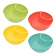 thumbnail image 1 of Mainstays 4 pack Plastic Stackable 2 Section Snack Serving Bowl with Dipping Sauce Compartment, 1 of 6