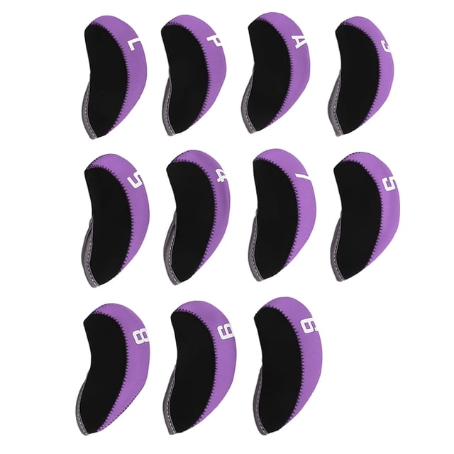 Protector de cabeza para palos de golf, 11 piezas, cubierta para cabeza de palos de golf, juego de cubierta de hierro para palos de golf, fundas para cabezas de palos de golf ultra sensibles