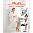 thumbnail image 4 of VEVOR Foldable Shower Seat Wall Mounted, 12.5" Folding Shower Bench, PP Fold-Down Bathroom Corridor Seat with Aluminum Alloy Frame for Adults Seniors, 220LBS Loading, 4 of 9