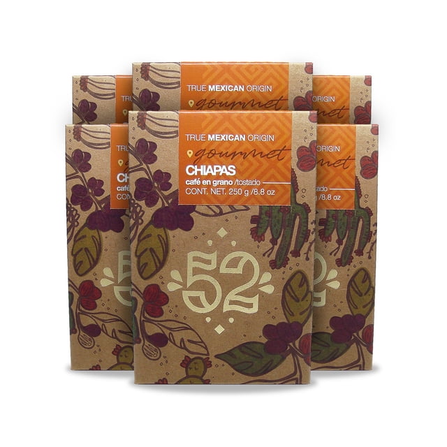 Café Artesanal 52 GOURMET Chiapas Pack de 6 - Grano