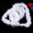 thumbnail image 2 of White Feather Boa For Christmas Tree 5pcs X 2m - Fluffy Garland Grosgrain Boa Ribbon For Christmas Tree Party Decorations, 2 of 4