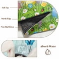thumbnail image 6 of 5'x7' Area Rugs for Living Room Bedroom, Easter Washable Rug Carpet Runner Indoor Outdoor, Spring Easter Eggs Bunny Teal Wooden Grain Non Slip Floor Mats Area Rug for Kitchen, Nursery, 6 of 8