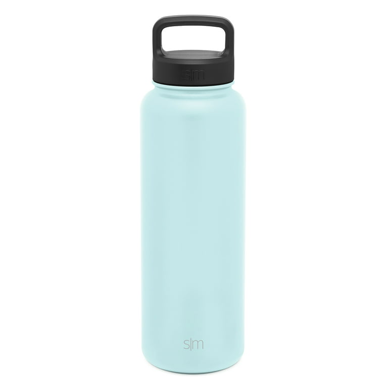 Simple Modern 40 Ounce Summit Water Bottle - Stainless Steel Liter Flask +2  Lids - Wide Mouth Tumbler Double Wall Vacuum Insulated Yellow Leakproof  -Sunshine Yellow 