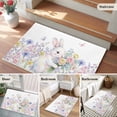 thumbnail image 5 of Easter Bunnies Entryway Rug 2'x3'&nbsp; Non Slip Front Door Mats, Spring Cute Rabbits Floral Watercolor Entrance Rugs Indoor Outdoor Carpet, Washable Floor Mats Small Area Rug for Bedroom Kitchen, 5 of 8
