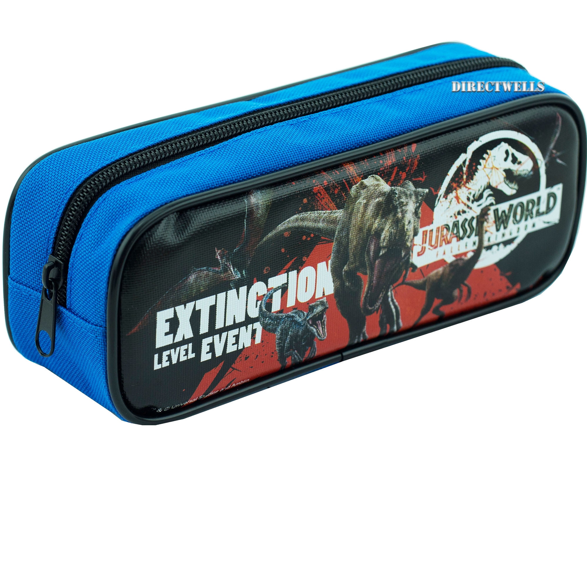 Jurassic World Single Zipper Blue Pencil Case