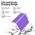 thumbnail image 5 of USB C Charger Block,HAOANO 20W PD Type C Charger Block with 2PACK Fast Charging Cables 6ft QC3.0 Wall Charger Adapter Plug Brick USB C Block,Purple, 5 of 5