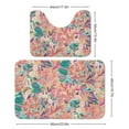 thumbnail image 2 of Tropical Bathroom Rugs Set 2 Pieces, Bathroom Set - Quick Drying Bath Mat And U-Shaped Toilet Rug, Water Absorbent Bath Carpet For Bedroom Floor Living Room, Machine Washable, 2 of 6