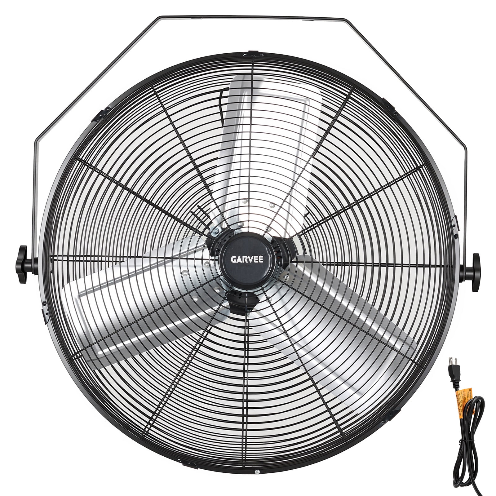 20 Inch Wall Mount Fan, 4800 CFM 3 Speed High Velocity Industrial Fan with 360° Tilt Head, IP44 Waterproof Heavy-Duty Aluminum Blades for Workshop Warehouse Greenhouse Commercial