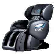 NFL Detroit Lions Electric Full Body Shiatsu Massage Chair Foot Roller Zero Gravity w/Heat
