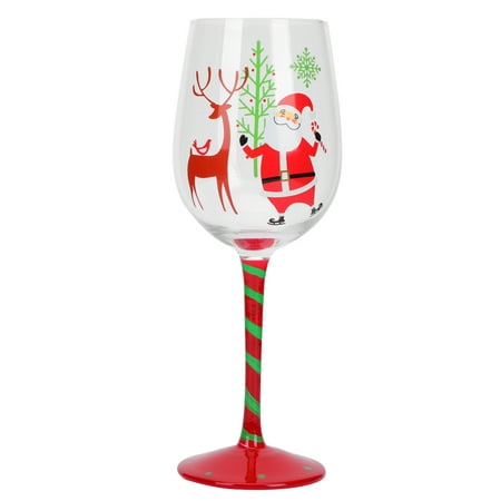 

Hemoton 1Pc Glass Goblet Christmas Wine Cup Home Bar Cocktail Cup Nightclub Wine Glass (Colorful)