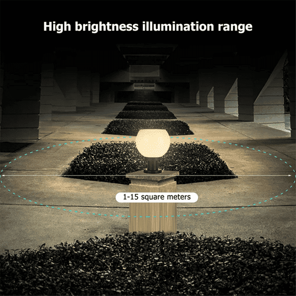 Waterproof Solar LED Bollard Light Outdoor Garden Yard Lawn Pillar Lamp,Warm Light