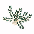 thumbnail image 3 of Nvzi Horquillas para el pelo de boda con flores para novias, peinetas con perlas de cristal, pinzas para el pelo, accesorios para el pelo de boda dorados, joyas, color blanco, 3 of 4
