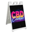 thumbnail image 1 of CBD Cookies (24" X 36") Standard A-Frame Signicade, Includes Decal Applied To Stand, 1 of 4
