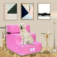 thumbnail image 1 of REK New Breathable Mesh Foldable Pet Stairs Detachable Pet Bed Cat Dog Ramp 3 Steps, 1 of 3