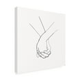 thumbnail image 4 of Canvas Wall Art - Line and Brush 'Holding Hands 5' Wall Art for Living Room, Bedroom, or Office DÃ©cor by Trademark Fine Art - 35 x 35 Inches, 4 of 4