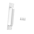 thumbnail image 2 of Manija de puerta de instalación con tornillos Manija de puerta Tiradores de cajón de metal de aleación de aluminio para Plata, 2 of 9