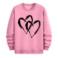 thumbnail image 4 of WREESH Mens Valentines Sweatshirts Graphic Oversized Sweatshirts Loose Casual Heart Printed Round Neck Pullover Tops Spring Shirt Pink, 4 of 6