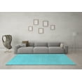 thumbnail image 3 of Ahgly Company Indoor Rectangle Solid Light Blue Modern Area Rugs, 7' x 10', 3 of 4