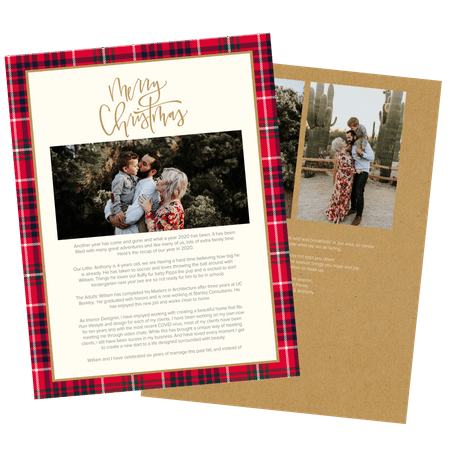 Gartner Studios Personalized Plaid Brag Letter