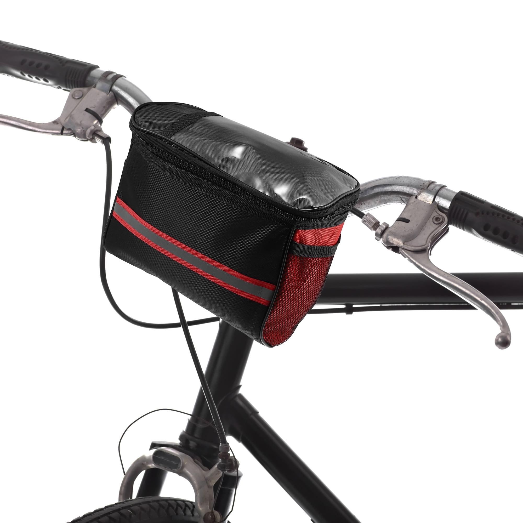 Unique Bargains 5L Capacity Bike Handlebar Bag with 7 Inch Touch Screen Holder Red