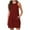 Rose Red, variant on Women's Sleeveless Mini Tank Dress Casual Workout Tennis Athletic Dress - 60% Polyester, U-Neck, Pockets, S-XXL for Sports/Summer